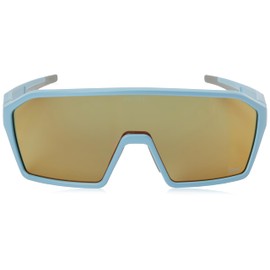 ALPINA RAM Q-LITE Mirrored Sports & Cycling Glasses for Adults, Contrast Enhancing, Anti-Fog, with UV-A, B & C Protection, Smoke-blue matt, Unit size