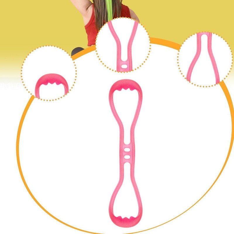 perfeclan Abbildung 8 Widerstandsband-Stretcher, tragbares Stretching-Workout-Übungs-elastisches Seil-Stretchband für Fitnessstudio-Pilates, Rosa