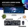 LETTON Wireless Keyboard Mouse Combo, 2.4GHz Typewriter Keyboard Wireless, Colorful
