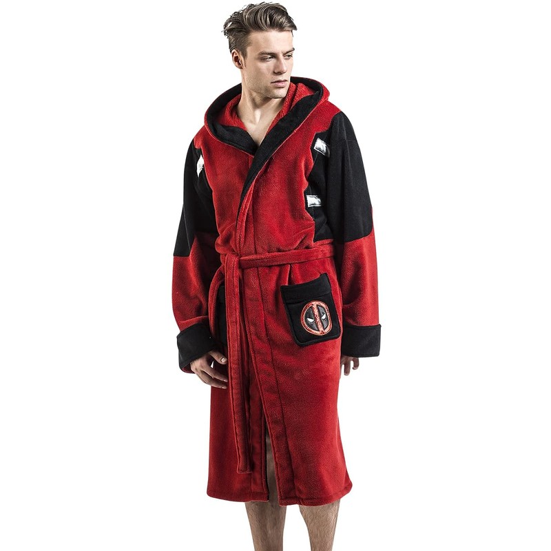 Deadpool Dressing Gown Mens Bath Robe (Medium)