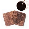 Brooklyn, NY. Map Coaster, Set of 4, Sapele Wooden Coaster