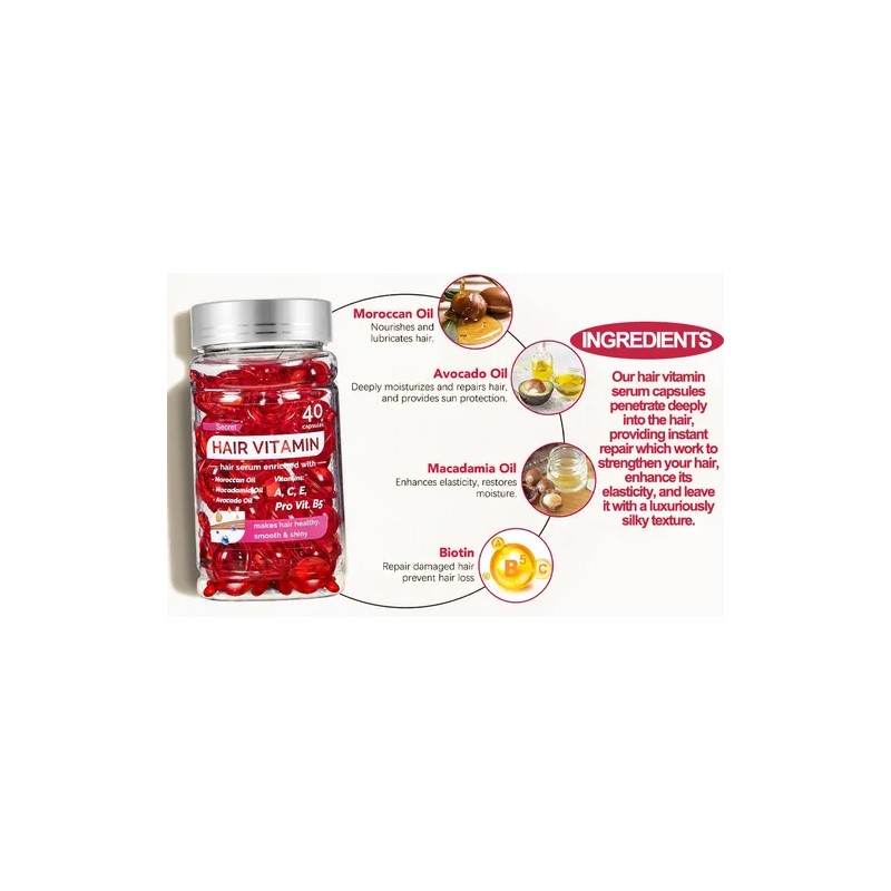 Capilar Reparación Nutrición Cápsulas Hair Vitaminas