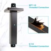 ENGA Straight Shower Arm with Flange, 6 Inch Ceiling Mount