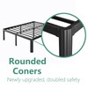LAKKURI 18 Inch High Platform Metal Queen Size Bed Frame,