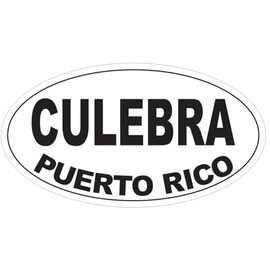 Generic Culebra Puerto Rico Oval Bumper Sticker D4108