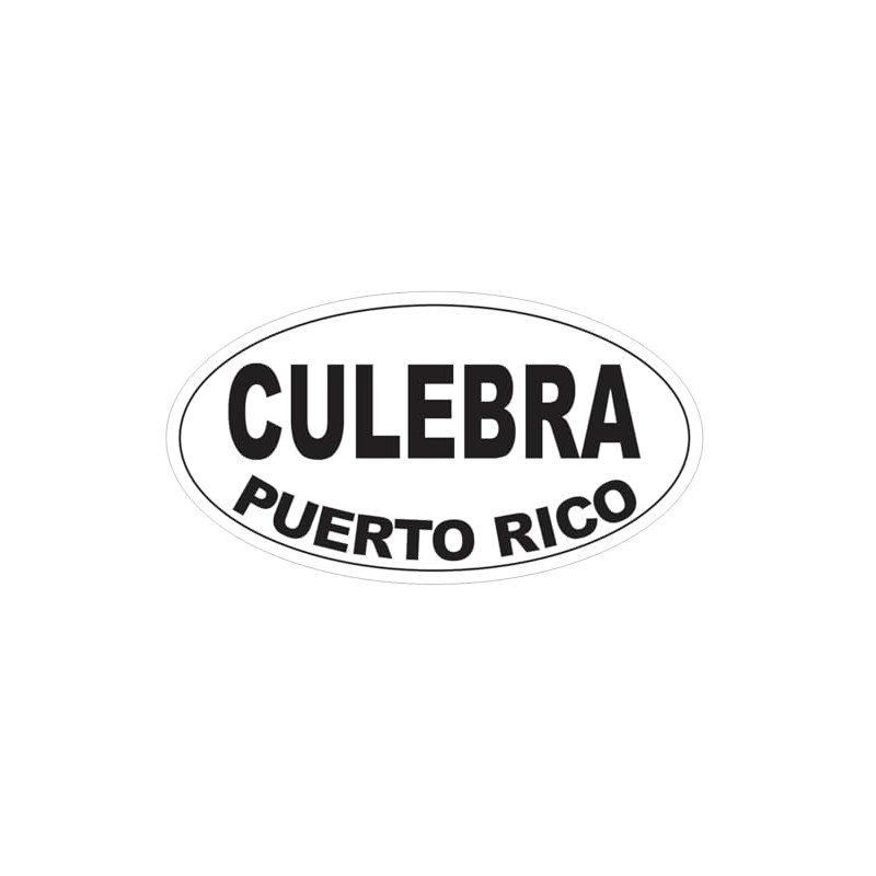 Generic Culebra Puerto Rico Oval Bumper Sticker D4108