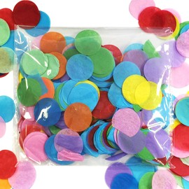 allydrew A70144c Round Tissue Paper Confetti, 1",Multi Color Mix