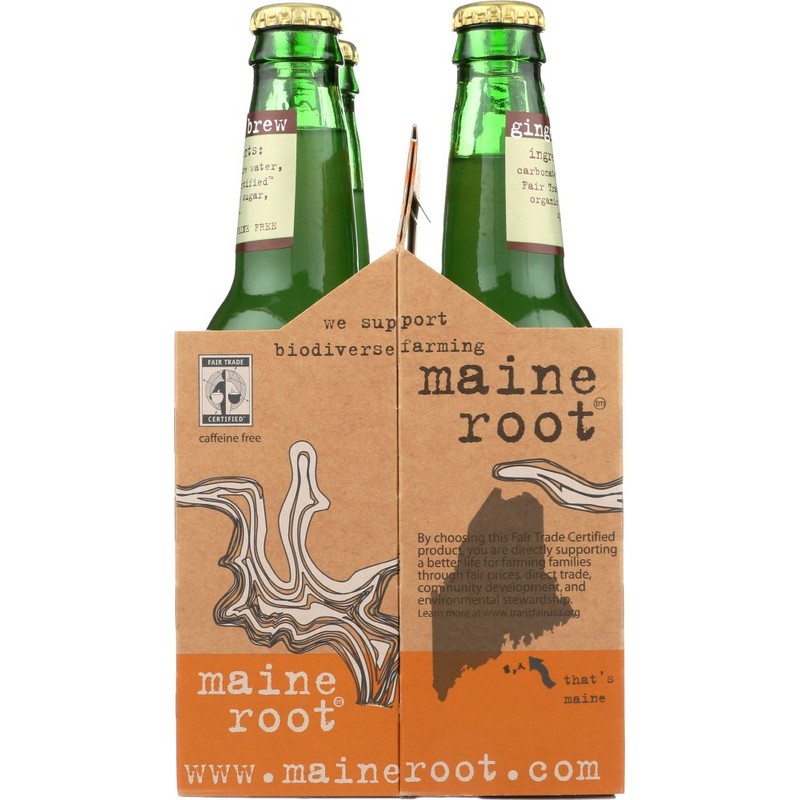 Maine Root Ginger Brew Soda, 12 Fl Ounce, Pack of