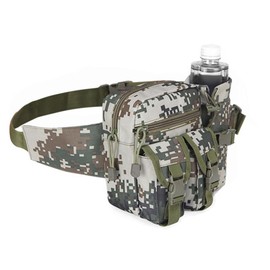 Waist Pack Pouch with Water Bottle Pocket Holder Waterproof Fanny Hip Belt Bag for Sports Running