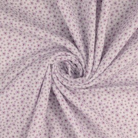 Cotton Double Gauze Muslin Fabric Material Daisies Lavender 1MTR