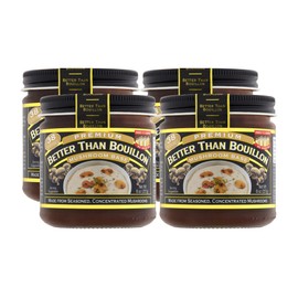 Better Than Bouillon Premium Mushroom Base, Made from Seasoned & Concentrated Mushrooms, Makes 9.5 Quarts of Broth, 38 Servings 8 Ounce (Pack of 4)