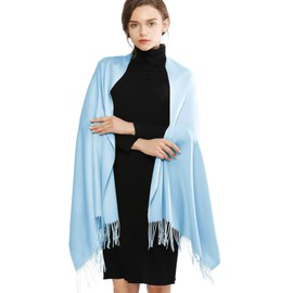 Ausein Mantón de Damas, Pashminas Mujer, Bufandas de Cachemira Suave, Hermosa Estilo,Moda,Lisa,Chalina Elegante,Recuerdos de Bodas Fiestas, Accesorios de Invierno y Ideal Regalos para Mamá, Abuela