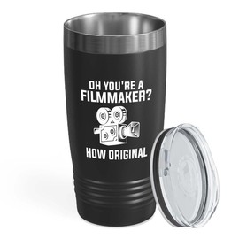 Filmmaker Black Edition Viking Tumbler 20oz - Oh you're a - Filmmaker Gifts Camera Lens Cut Prop Director Movie Film Scriptwriter