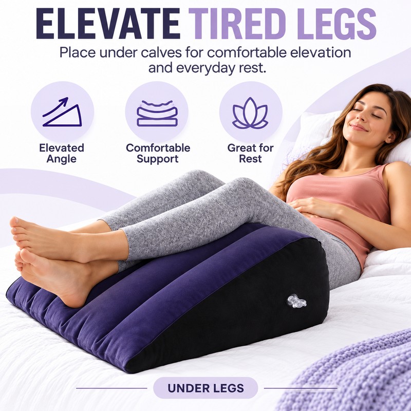 Inflatable Wedge Pillow for Travel & Rest – Portable Body