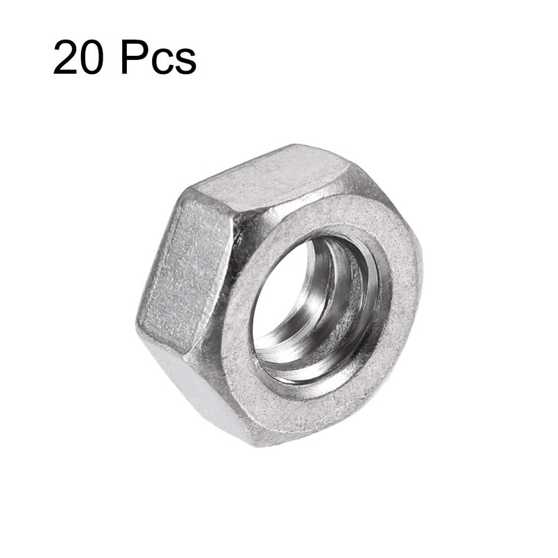 sourcingmap 3/16 inch-24 Hex Nut Stainless Steel Fastener 20pcs for