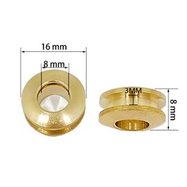 10 Sets Eyelet Grommets Kit 8mm Solid Brass Screw Back Eyelets with Washer Grommets for Leather Clothing Bags DIY Project