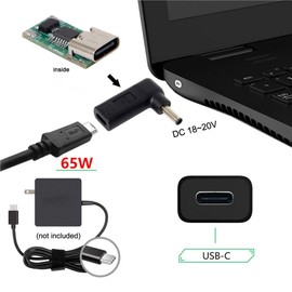chenyang CY USB 3.1 Type C USB-C to DC 4.5 * 3.0mm Adapter Emulator Trigger 90 Degree Angled