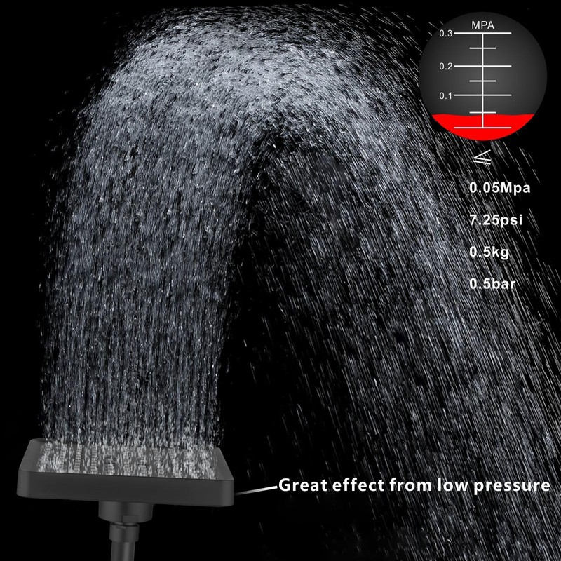 Voolan High Pressure Rain Shower Head - Luxury Modern Look