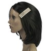 Shiny Diamante Rhinestone Rectangular Shape Snap Hair Clips, Wedding Bridal