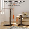 ETHU Overbed Table with Pneumatic Lift, 26.4-39.8 Inch Height Adjustable