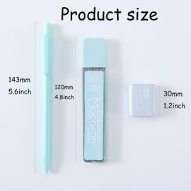 SCHUMAOYI 6PCS Mechanical Pencils 0.5mm with 240PCS 2B Lead Refills，3PCS 4B Erasers ，Suitable for Student Writing, drawing, Sketching，record