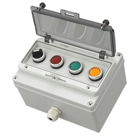 EZZON AC220V Outdoor Waterproof Button Control Switch Box Emergency Stop Start Indication Lamp Self Recovery Switch Junction Box(4-01)
