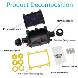 SZFUDIGO Outdoor Waterproof Junction Box Plastic，Outdoor Cable Electrical Box Waterproof ，Open Splice Underground Electrical Junction Water Proof Box，2 Way Wire Range 4-15mm Trailer Junction Box
