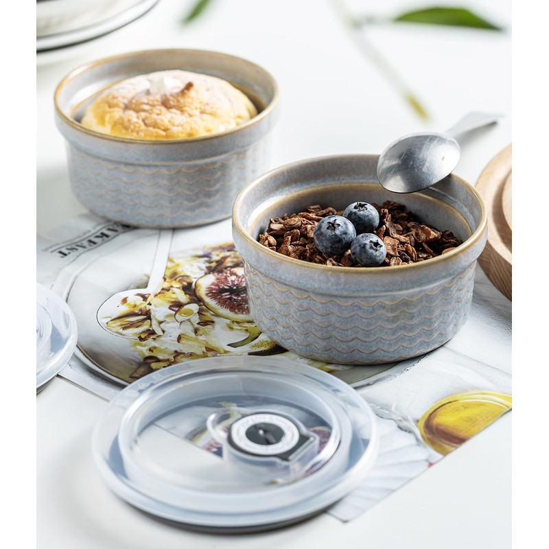 Ceramic Small Baking Dishes for Oven, 12oz Meal Prep Containers