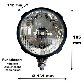 MelTruck Headlight 12 V 24 V Vintage Car Tractor Headlight Trekker Tractor Tug E20 with Bulbs 24 V