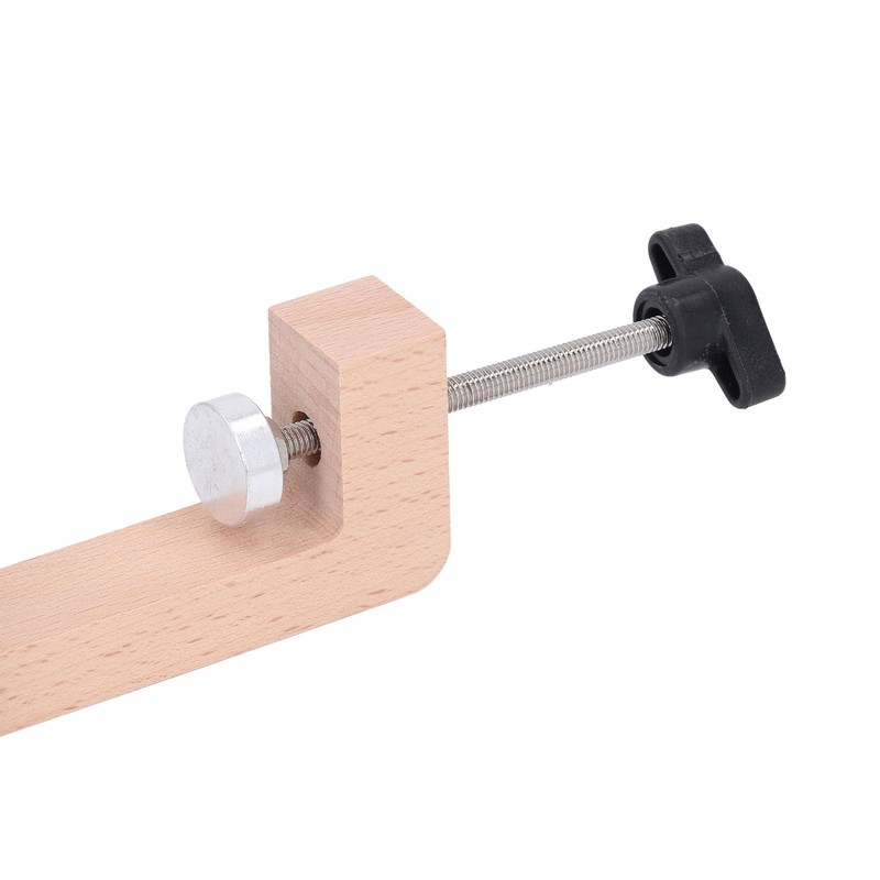 Foldable Leather Pony Clamp Tool, Beech Wood Table Desktop Sewing