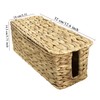 EYEGLEAM Cable Management Box with Lid, Handwoven Water Hyacinth Cord