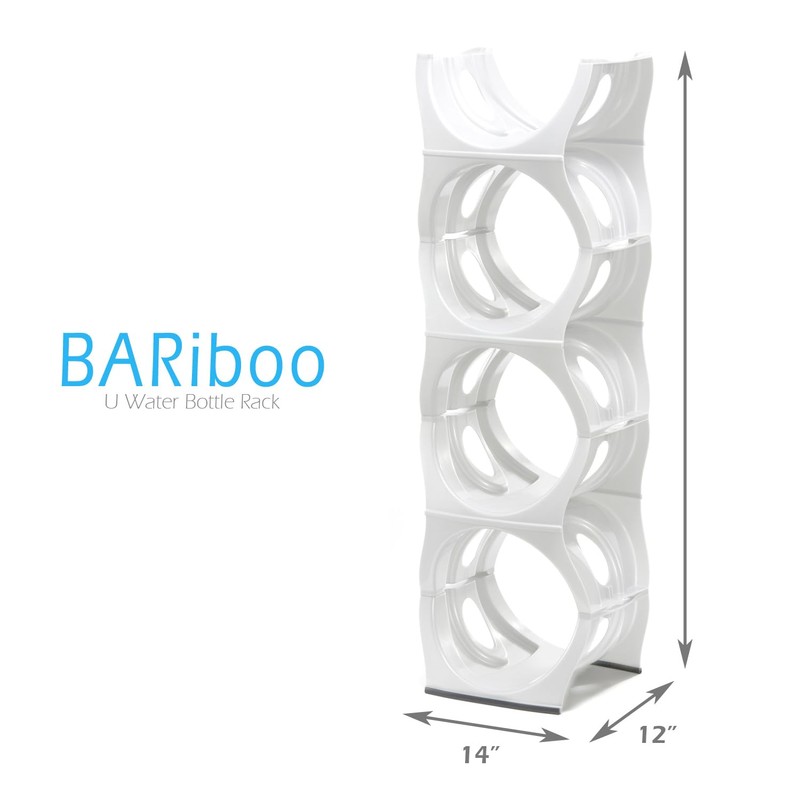 Bariboo Stackable Water Bottle Storage Rack Best Water Jugs 5