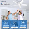 POCHFAN 42 Inch White Ceiling Fans with Lights and Remote,