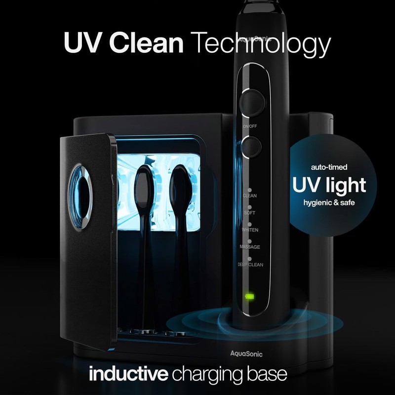 Aquasonic Black Series PRO – Ultra Whitening Toothbrush w UV