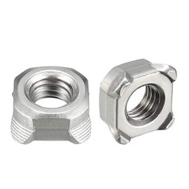 sourcing map Pack of 20 Welding Nuts M8 Square UNC Coarse Carbon Steel Cordless Screwdriver Silver