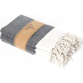 Smyrna Turkish Cotton Original Cloth Napkins Set of 6, 18 x 18 Inches, Decorative Boho Table Napkins for Dining Table Versatile Farmhouse Cloth Napkin for Dinner, Wedding and Parties, Dark Gray