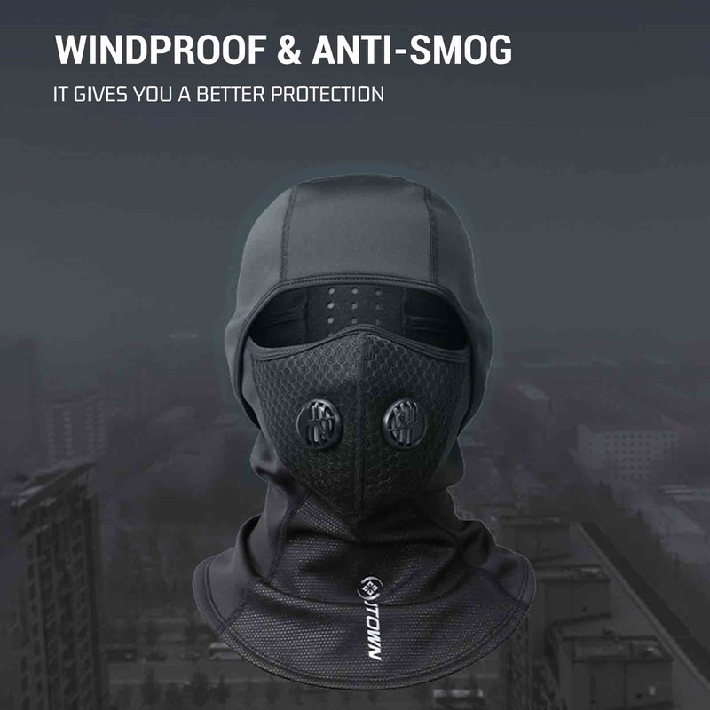 Balaclava Cycle Cap Thermal Face Cover with Breathing Valve in