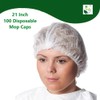 EZ Disposable Bouffant Caps, 21 inch Hair Net, 100 Pcs,