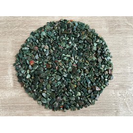 Bloodstone Chips – Natural Mini Bloodstone Stones, Crushed Undrilled Bloodstone, Semi-Tumbled Genuine Bloodstone (1/4 lb)