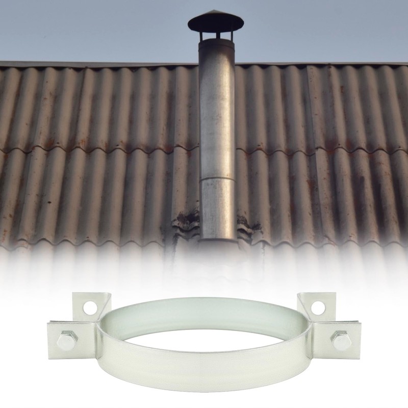 QWORK 6 Inch B Vent Wall Strap Round Gas Vent