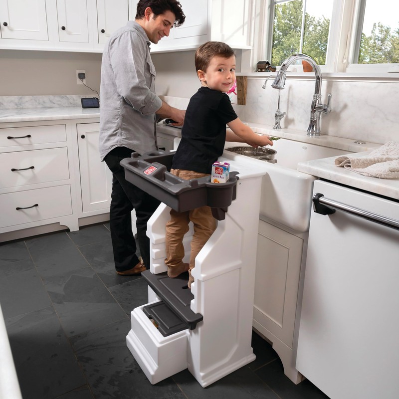 Step2 Mobile Helper, Toddler Step Stool & Tower Stand, Adjustable