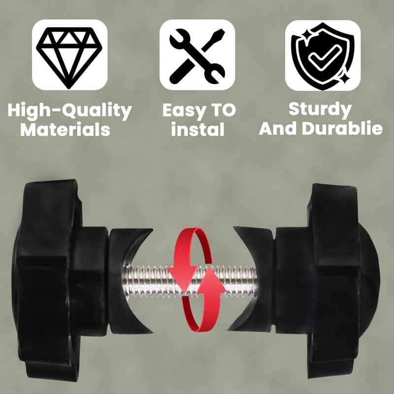 Cranviech Walker Replacement Parts Arm Adjustment Knobs 2 Pack, Rollator