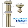 BWE Bathroom Vessel Sink Drain Stopper with Overflow One Piece
