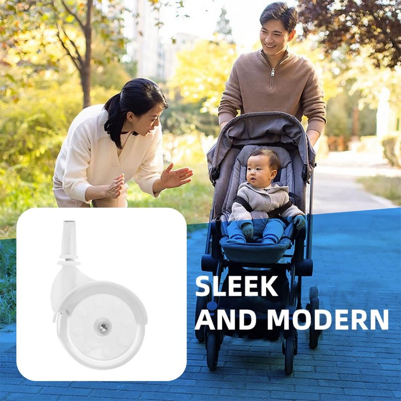 Abaodam 2pcs Walker Wheel Replacement Mobile Stroller Accessory Smooth Rolling