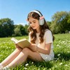 GAICHION Cute Silicone Bow Headphone Accessories, 2 Pack 3D Bow