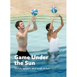 Sloosh 2 Packs 7" Pool Basketballs, Great for Floating Water Basketball Hoops, Swimming Water Toy for Kids and Adults, Pool Games Summer Party (Aquablue)