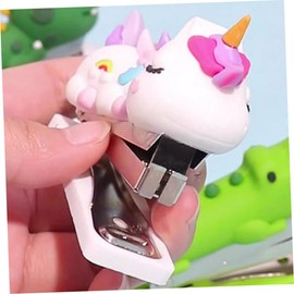 Operitacx 2 x Mini Stapler Office Supplies Portable Hand Stapler Small Stapler Reusable Stapler Book Stapler Student Stapler Home Accessory Fashion Stapler Stainless Steel White