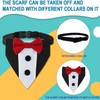 Dog Tuxedo,Formal Wedding Dog Bandana Adjustable Collar with Bowtie,Detachable Bow