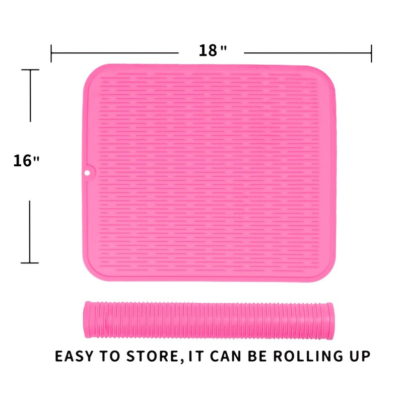 MicoYang Silicone Dish Drying Mat for Multiple Usage,Easy clean,Eco-friendly,Heat-resistant Silicone