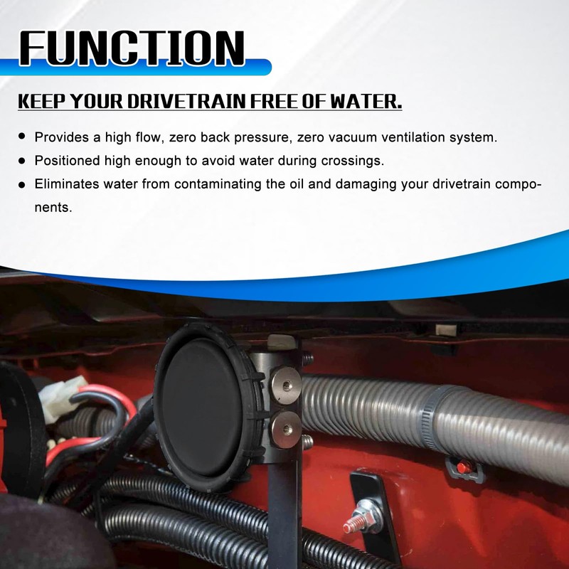 Differential Breather Kit Remove Air Pressure from Differentials Transmissions Transfer